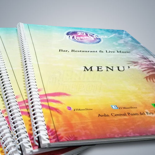 Menus encuadernados