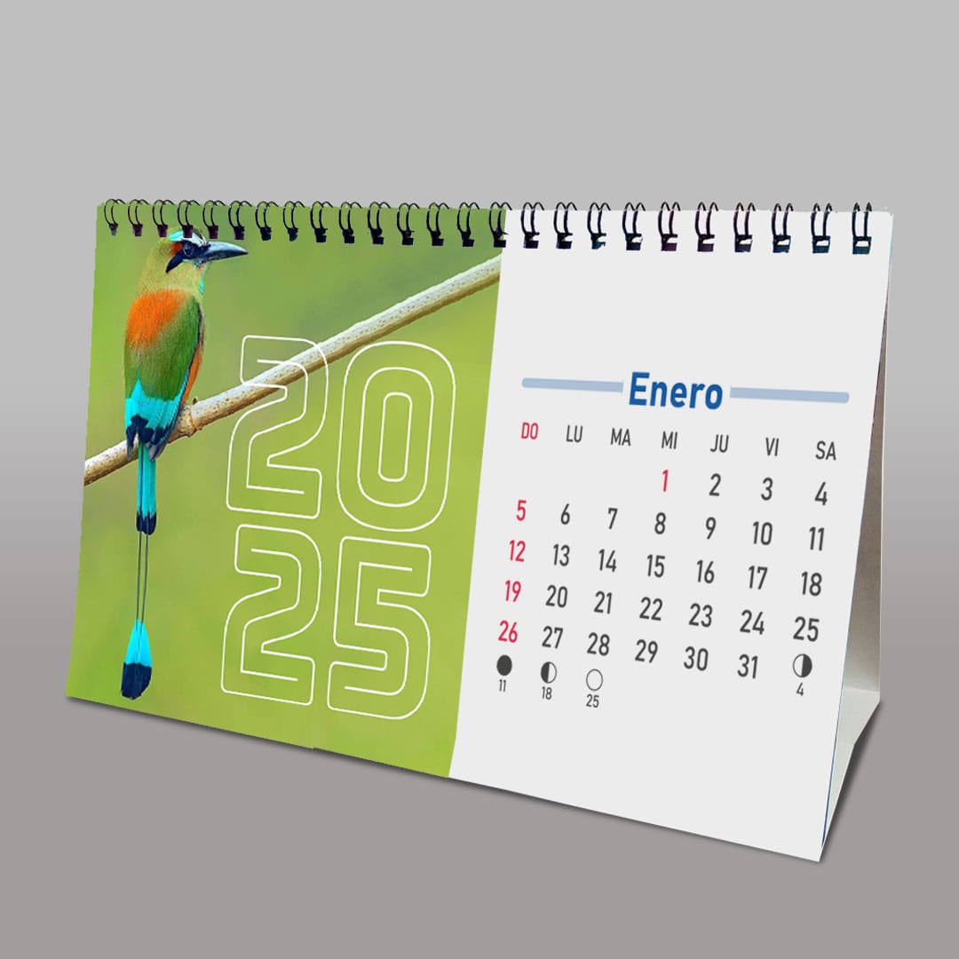 Calendarios de escritorio con espiral